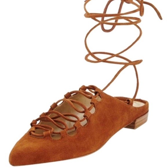 Stuart Weitzman
Stringdown Suede Lace Up Mules - Picture 2 of 4